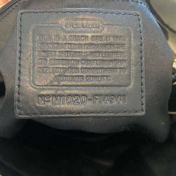 Coach F14941 Tan Black Laura Signature Monogram Canvas Shoulder Purse Authentic - Picture 11 of 13